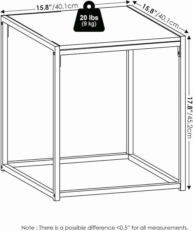 Furinno CAMNUS Living Room Tables Set of 3, Coffee Table with 2 End Tables, Side Tables, for Living Room, White