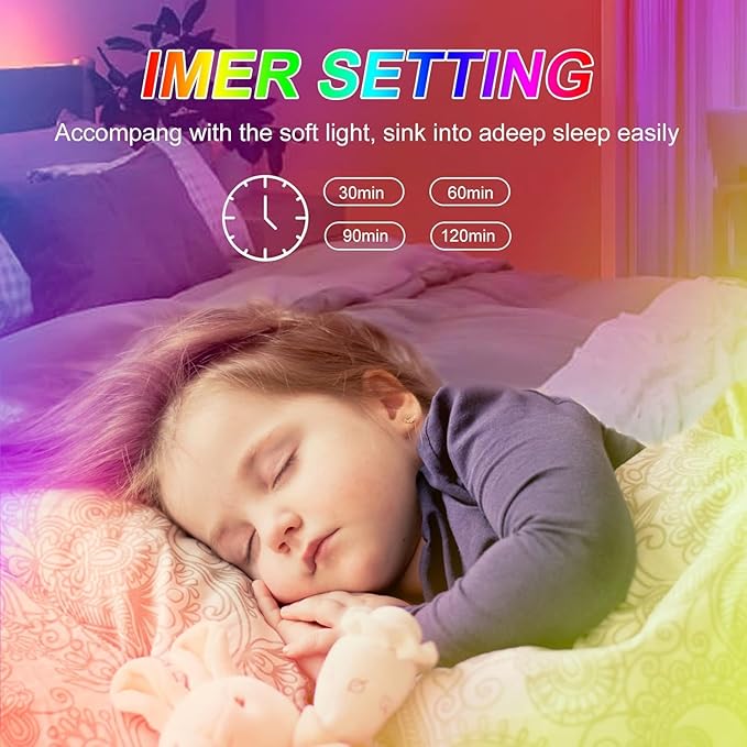 LED Lights for Bedroom, 65ft Smart RGB Music Sync Bluetooth App & Remote Control, USB-Powered LED Strip Lights, Gaming, Bedroom, PC, Home Theater,Parlor,Room