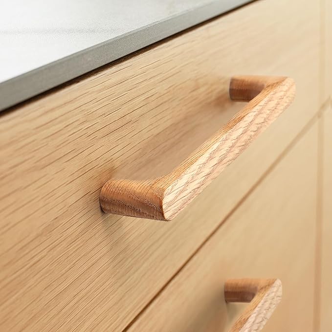 Black Round 5 in 2 pcs Wooden Drawer Pulls Handle pulls for cabinets Kitchen Cabinet Drawer pulls Cabinet Door Pull