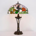 Tiffany Table Lamp Butterfly Flower Stained Glass Desk Lamp 16X16X24 Inches Reading Light