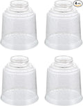 Aspen Creative 23158-4 Transitional Clear & Seeded Ceiling Fan Replacement Glass Shade, 2-1/8" Fitter, 4-1/2" Diameter x 4-7/8" Height, 4 Pack