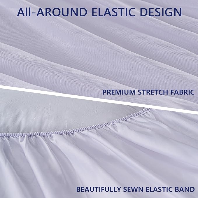 Marine Moon King Mattress Topper, Cooling Pillow Top, Hotel Quality Down Alternative Pillow Topper Cover, Plush Thick Bed Toppers for Back Pain with Deep Pocket