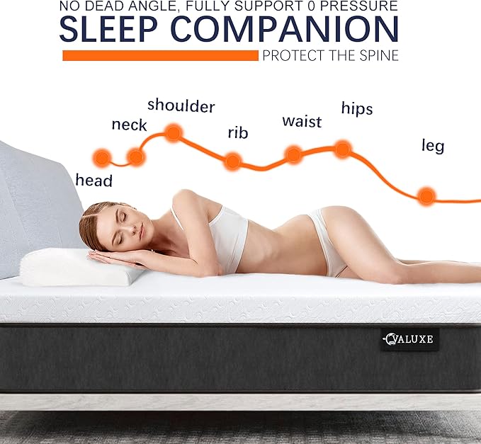 VALUXE 4 Inch Gel Memory Foam Mattress Topper California King Size High Density Cooling Pad Pressure Relief Bed Topper (with Removable & Washable Bamboo Cover)