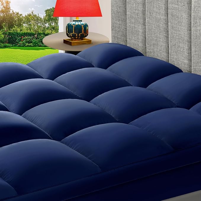 CHOKIT Queen Mattress Topper, Extra Thick Pillow Top Mattress Pad for Back Pain Relief, Cooling Bed Topper Mattress Cover with 8-21 Inch Deep Pocket