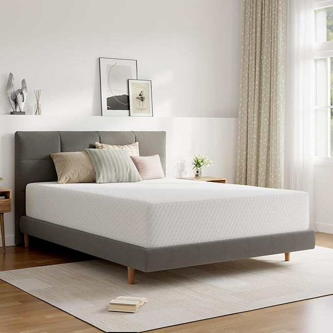 Novilla Queen Size Mattress, 10 Inch Memory Foam Mattress Queen for Pressure Relief & Comfort Sleep, Removable Washable Cover,CertiPUR-US Certified, Plush