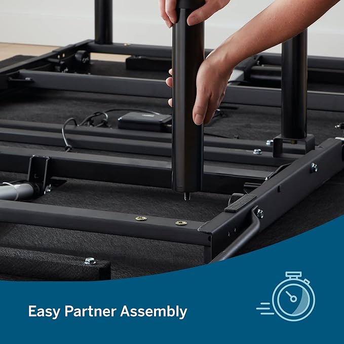 Lucid L150 Adjustable Base – Bed Frame with Head and Foot Incline – Wireless Remote Control – Premium Quiet Motor, Queen size