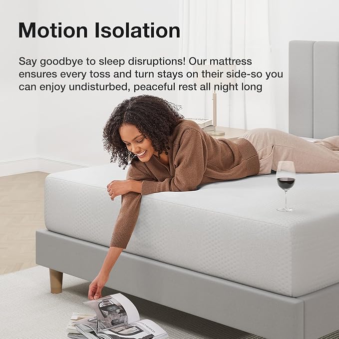 Novilla Queen Mattress, 10 Inch Queen Size Mattress in a Box, Gel Memory Foam Mattresses for Comfort Sleep, Cooling Night Sleep & Pressure Relief, CertiPUR-US Certified