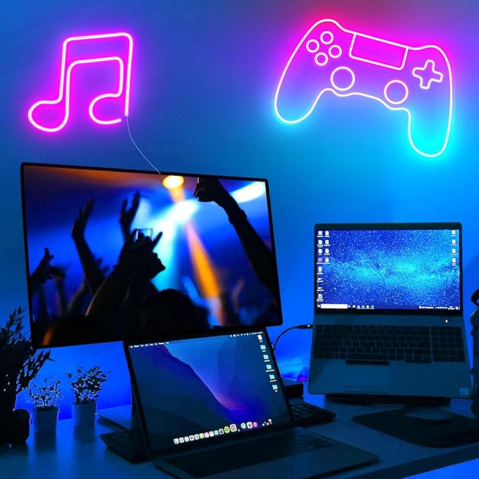 16.4ft Led Neon Rope Lights Remote/APP Control IP65 Waterproof Flexible 24VRGB LED Neon Light Music Sync LedSNeon Strips Light Led neon Lights for Bedroom Room Outdoors Décor