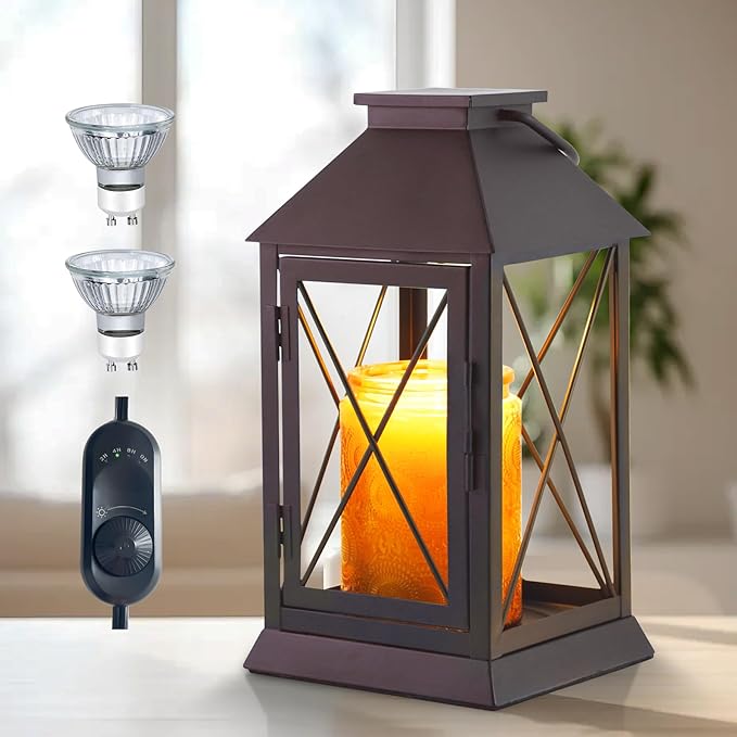 Candle Warmer Lamp with Timer Dimmable,Electric Candle Lamp Warmer for Jar Candles,Large Candle Warming Lamp,Fully Enclosed Designed and Hanging Up-Coffee Gold