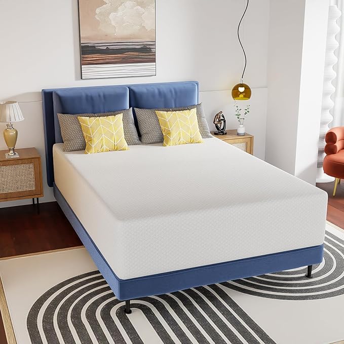 BestMassage | 14 Inch Full Mattress | Gel Memory Foam | Medium Firm Feel | White | Bed in a Box, CertiPUR-US Certified | Pressure Relief, Cooling Ventilated Foam | Breathable Knit Cover
