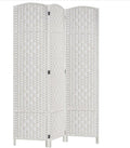 Rose Home Fashion 6 ft Tall Room Divider, Room Dividers and Folding Privacy Screens, 15.7in Privacy Screen 3 Panel Partition Temporary Wall Separation for Private, White