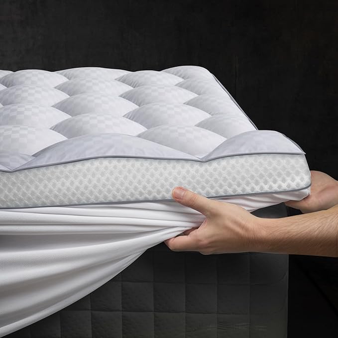 3 Inch Ultra-Fluffy Memory Foam Mattress Topper Twin for Back Pain, Extra Soft Pillow Top Twin Mattress Topper with 4X Support, Mattress Pad with Breathable Air Mesh Sides, 6-21'' Deep Pocket