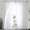 OWENIE Sheer White Curtains 108 Inches Long for Living Room Bedroom 2 Panels Set, Lightweight Airy White Sheer Curtain, Filmy Voile Rod Pocket, 2 PCS, Each 59" W x 108" L