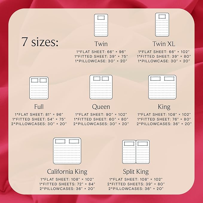 LuxClub 3 PC Sheet Set Bed Sheets Deep Pockets 16" Eco Friendly Wrinkle Free Cooling Machine Washable Hotel Bedding Silky Soft - Red Twin