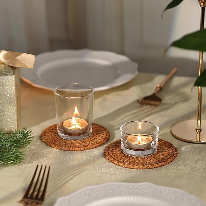72pcs Clear Assorted Votive Candle Holders, Glass Candle Holder for Wedding Decor, Tealight Candle Holder for Table Centerpiece, and Party Decor