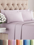 King 6 Piece Sheet Set - Comfy Breathable & Cooling - Soft Hotel Luxury Bedding Set with 8-16 Inch Deep Pockets - 1 Flat & 1 Fitted Sheet & 4 Pillowcases - Wrinkle Free & Easy Care - Light Lavender