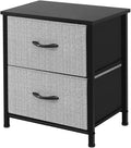 AZL1 Life Concept Storage Dresser Furniture Organizer Unit with 2 Drawers for Bedroom, Hallway, Entryway and Closets, Grey with Black, 17.7x19.7x11.8 inches