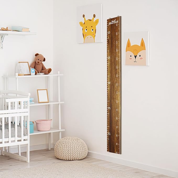 Eersida Growth Chart for Wall Kids Height Growth Chart Wooden Ruler Nursery Wall Decor Boys Girls Height Measurement Loved Beyond Measure for Room Hanging Decor(Novel Style)