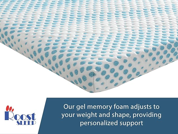 Roost Sleep Cool Cloud Supreme 3 Inch Gel Memory Foam Queen Mattress Topper – Cooling, Ventilated Design for Back and Pressure Relief