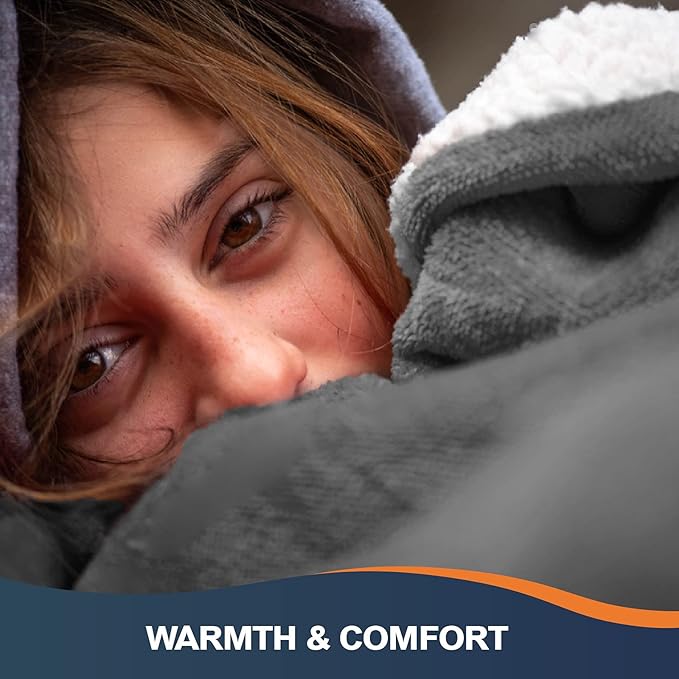 Walensee Sherpa Fleece Blanket (King Size 108”x90” Grey) Plush Throw, Gray Fuzzy Super Soft Reversible Microfiber Flannel Blankets for Couch, Bed, Sofa Ultra Luxurious Warm and Cozy for All Seasons