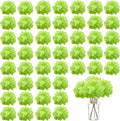 100PCS Artificial Hydrangea Flowers, Fake Flowers Silk Hydrangea Full Flowers Heads with Stems for Wedding Home Party Shop Baby Shower Decor (Green)