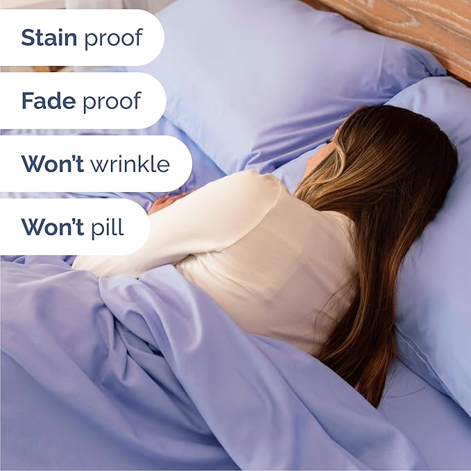 Queen 6 Piece Sheet Set - Comfy Breathable & Cooling - Ultra-Soft Hotel Luxury Bedding Set with 8-16 Inch Deep Pockets - 1 Flat & 1 Fitted Sheet & 4 Pillowcases - Wrinkle Free & Easy Care - Lavender