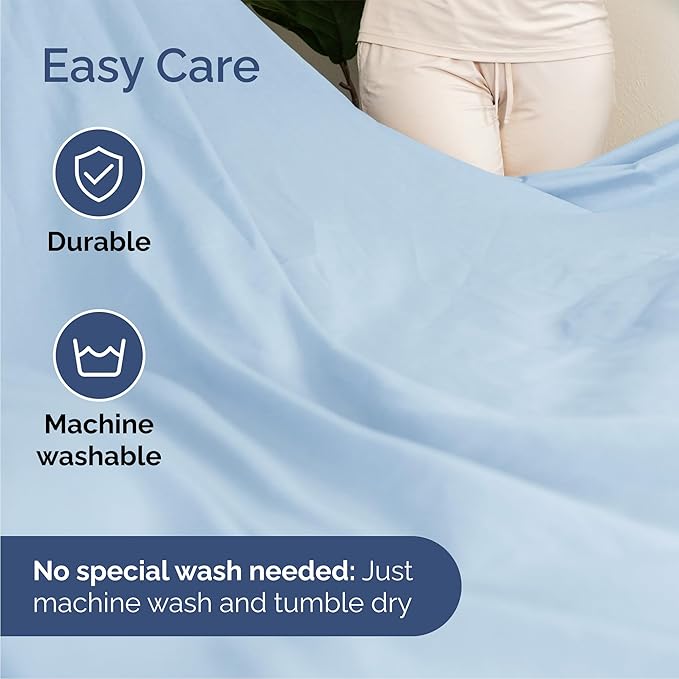 Queen 6 Piece Sheet Set - Comfy Breathable & Cooling - Ultra-Soft Hotel Luxury Bedding Set with 8-16 Inch Deep Pockets - 1 Flat & 1 Fitted Sheet & 4 Pillowcases - Wrinkle Free & Easy Care - Baby Blue