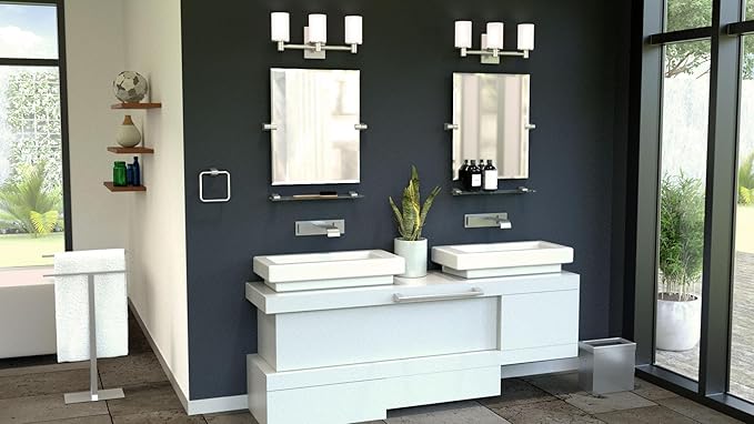 Gatco 5669FS A-Line Framed Ractangle Mirror, 32.5 Inch, Satin Nickel