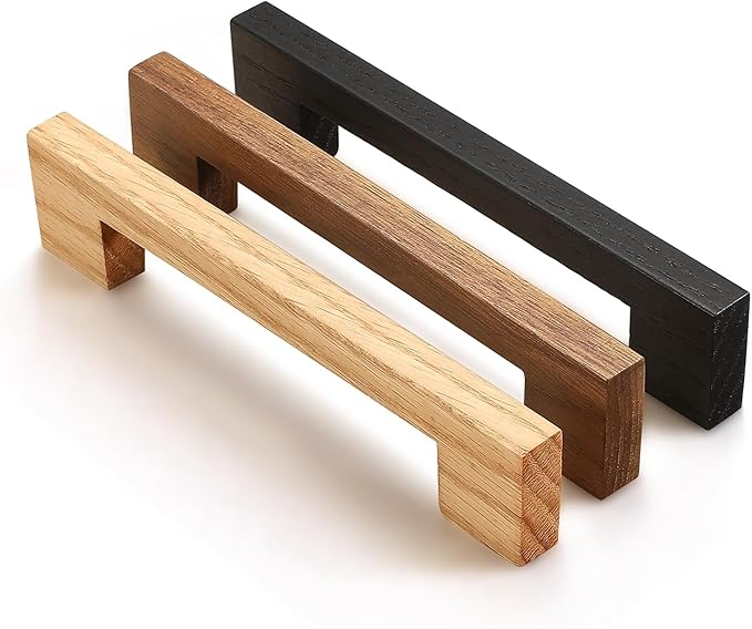 Walnut Square 5 in 2 pcs Wooden Drawer Pulls Handle pulls for cabinets Kitchen Cabinet Drawer pulls Cabinet Door Pull