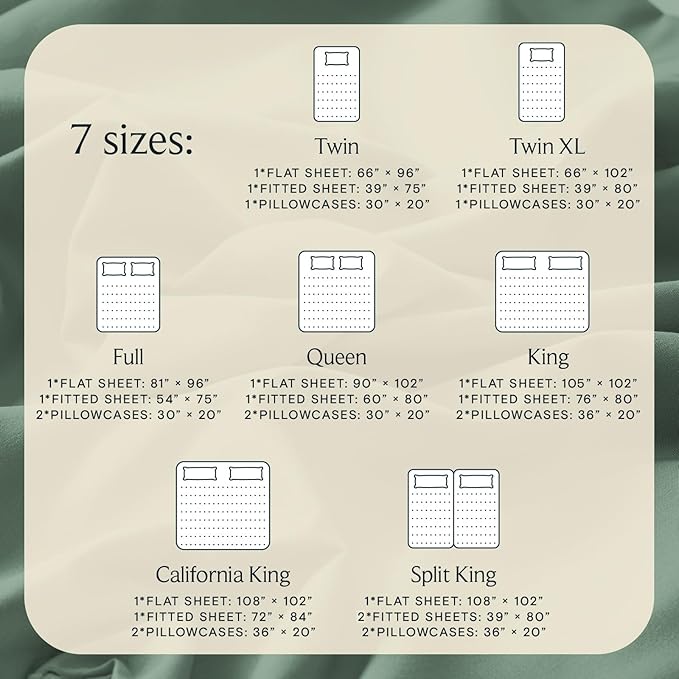 LuxClub 4 PC King Sheet Set, Breathable Luxury Bed Sheets, Deep Pockets Wrinkle Free Cooling Bed Sheets Machine Washable Hotel Bedding Silky Soft - Tree Moss Green King