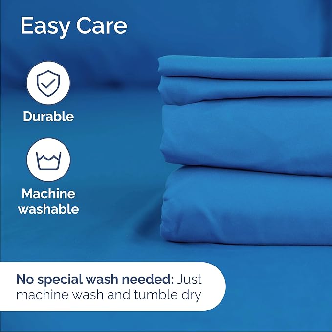 Queen 6 Piece Sheet Set - Comfy Breathable & Cooling - Ultra-Soft Hotel Luxury Bedding Set w/ 8-16 Inch Deep Pockets - 1 Flat & 1 Fitted Sheet & 4 Pillowcases - Wrinkle Free & Easy Care - Royal Blue
