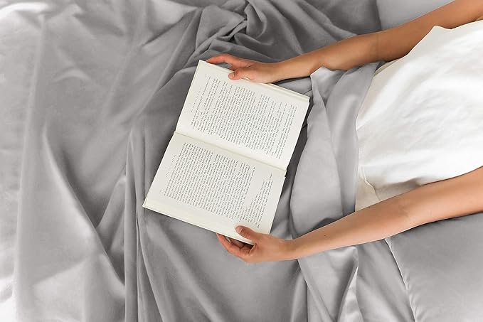 Queen 6 Piece Sheet Set - Comfy Breathable & Cooling - Ultra-Soft Hotel Luxury Bedding Set w/ 8-16 Inch Deep Pockets - 1 Flat & 1 Fitted Sheet & 4 Pillowcases - Wrinkle Free & Easy Care - Light Grey