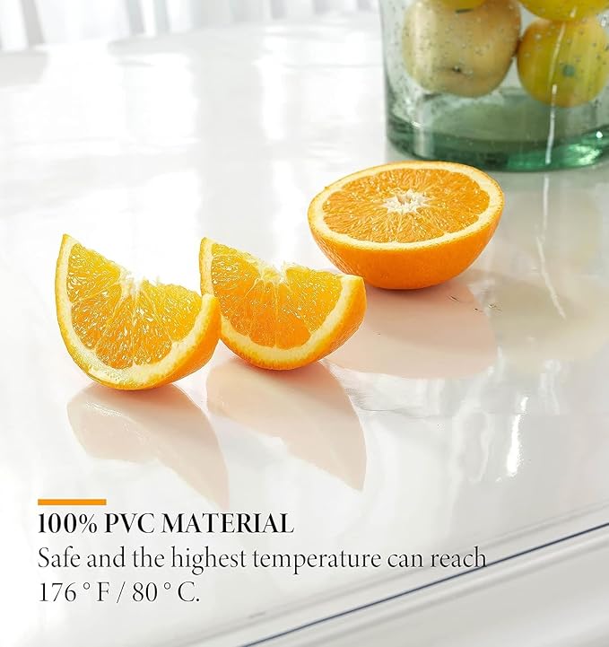 Deep Dream 1.5mm Clear Desk Cover Protector, 35.4×65 Inch Clear Desk Cover, Clear Desk Mat, Table Cover Tablecloth Protector Rectangle, Table Protector for Dining Room Table