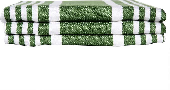Urban Villa Kitchen Towels 100% Cotton Pack of 3, Highly Absorbent Quick Drying Super Soft Premium Dish Towels 20x30 Inch for Kitchen with Hanging Loop Hand & Tea Towels - Yellow/White