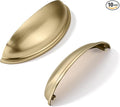 khtumeware 10 Pack 3" Drawer Pulls Champagne Bronze Cabinet Cup Pulls Kitchen Hardware Cabinet Handles Drawer Handles Knobs 3 inch Hole Center