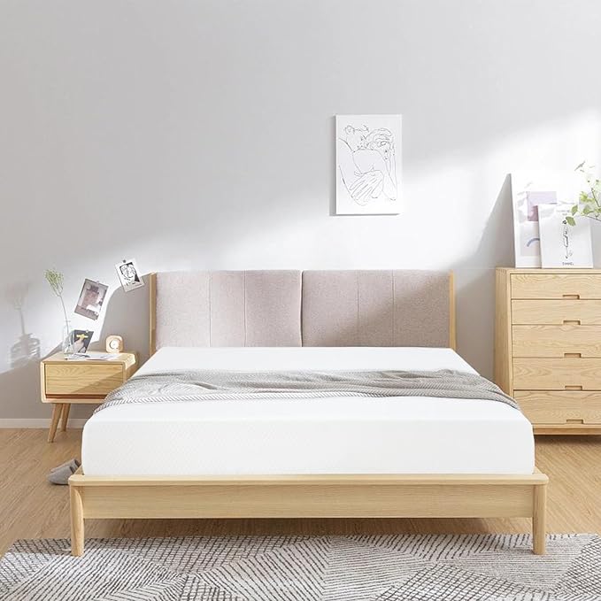 BestMassage | 6 Inch Full Mattress | Gel Memory Foam | Medium Firm Feel | White | Bed in a Box, CertiPUR-US Certified | Pressure Relief, Cooling Ventilated Foam | Breathable Knit Cover