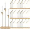 Gold Candlestick Holders Bulk, Decorative Taper Candle Holder for Candlesticks Vintage Gold Candle Sticks Holders for Christmas Wedding Dinner Table Centerpiece Decor (Set of 54)