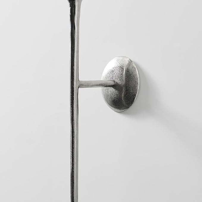 Aspar Wall Sconce, Modern Candle Holder with Elegant Hook Design, Versatile Decorative Lighting for Indoor Wall Decor and Ambiance Setting, Silver (Candle Not Included)
