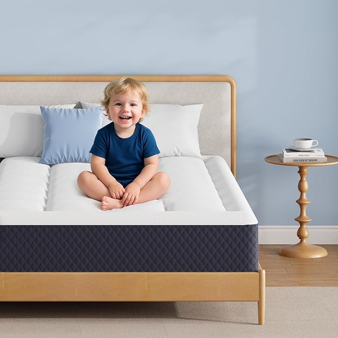 ONENICE 5 Inch Full Size Mattress in a Box, Cooling Gel Memory Foam Mattress, Removable Pillowtop with 3D Snow Down Alternative Filling, CertiPUR-US Certified, Fiberglass-Free, Pressure Relief