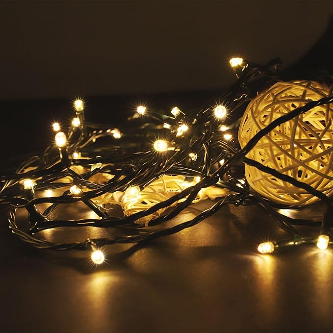 100-1000 LED Christmas Lights, Low Voltage Fairy String Lights with 8 Modes, Ideal for Xmax Tree, Garden, Home, Party, Halloween Festival Deco (Warm White, 1000 LEDs)