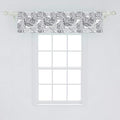 Ambesonne Tropical Window Valance, Exotic Jungle Palm Leaves Print in Greyscale Shades Floral Details, Curtain Valance for Kitchen Bedroom Decor with Rod Pocket, 54" X 12", Dimgray Pale Taupe White