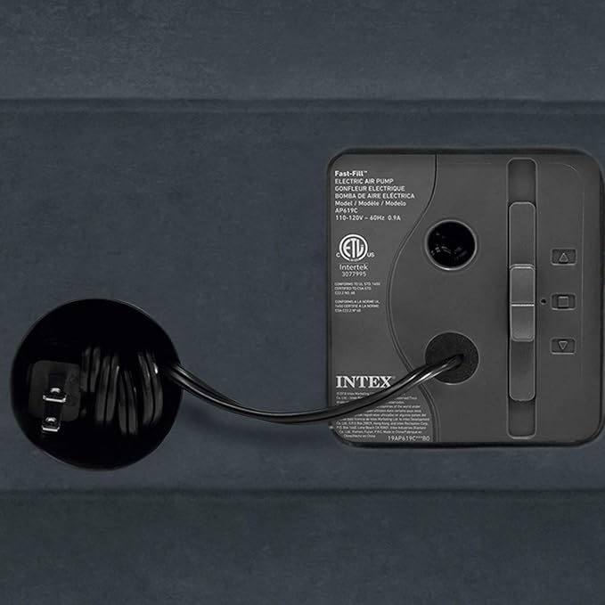 Intex Comfort Dura-Beam Airbed Internal Electric Pump Bed Height Elevated (2020 Model)