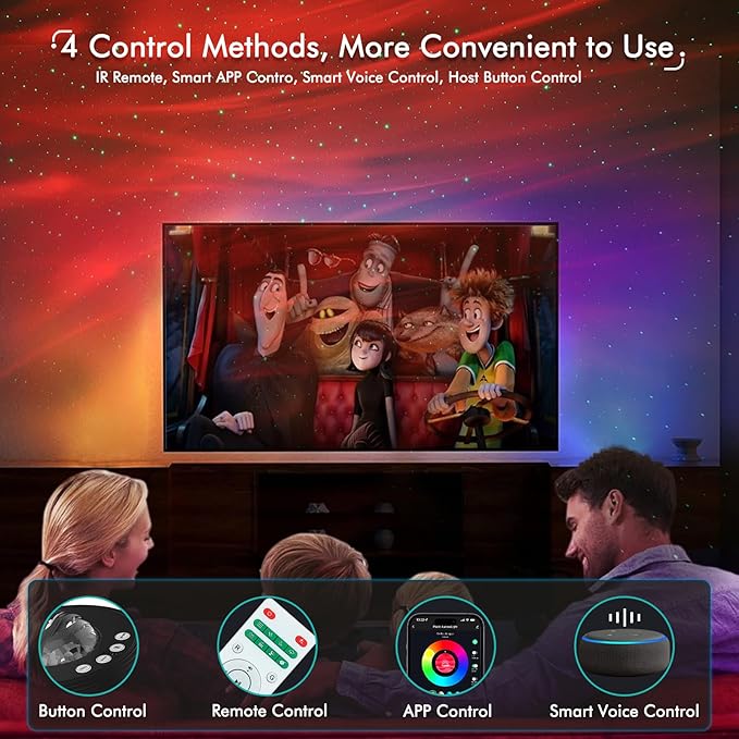 Star Projector Galaxy Light Projector with 33 Lights, Bluetooth 5.0 Speaker, Sound Machine Night Light, Smart WiFi Aurora Projector with IR Remote, Timer for Kid Adult Bedroom/Ceiling/Party