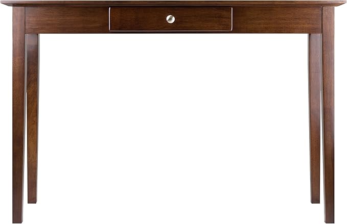 Winsome Rochester Console Table with Drawer, for Living Room, Hallway, Bedroom, 29", Antique Walnut