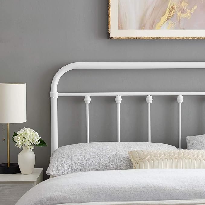 Modway MOD-6152-WHI Sage Twin Metal Headboard, White