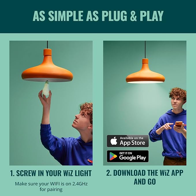WiZ LED Smart Light Bulbs, Sunset to Sunrise Automation + Motion Detection + Control with Voice or App, Full Color A19 60W 800LM E26 Indoor, Matter Compatible - 1 Pack