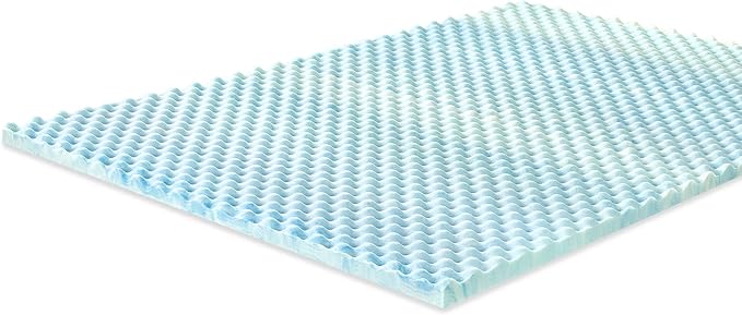 ZINUS 1.5 Inch Swirl Gel Cooling Memory Foam Mattress Topper, Cooling Airflow Design, CertiPUR-US Certified, Twin