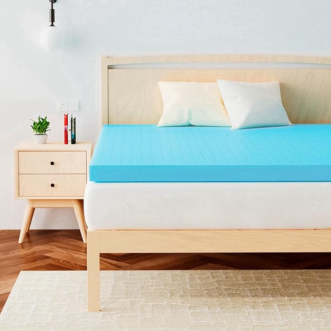Airensky 3 Inch Memory Foam Mattress Topper, Cooling Gel Infused High Density King (76"x80") Topper with Removable Skin-Friendly Cover, Bed Topper for Pressure Relief Back Pain, CertiPUR-US Certified