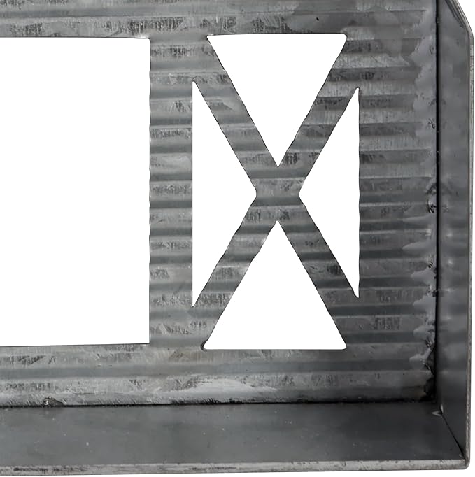 Barn Shaped Tea Light Holder Farmhouse Galvanized Metal Candle Holder Vintage Barn Decor for Table Centerpiece - 6.3" x 1.97" x 8.46"