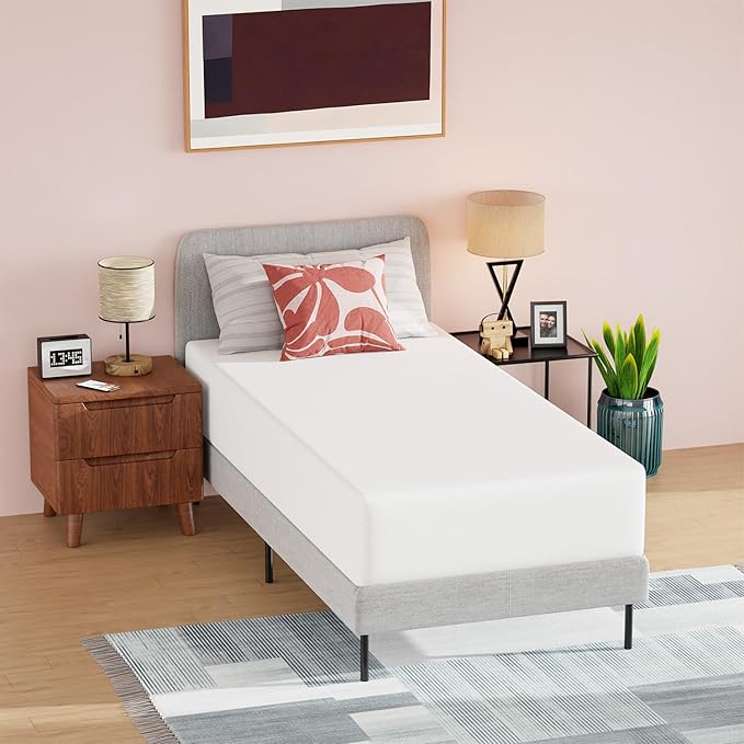 BestMassage | 12 Inch Twin XL Mattress | Gel Memory Foam | Medium Firm Feel | White | Bed in a Box, CertiPUR-US Certified | Pressure Relief, Cooling Ventilated Foam | Breathable Knit Cover